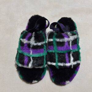UGG Women Fluff Yeah Slide Plaid Punk Slipper